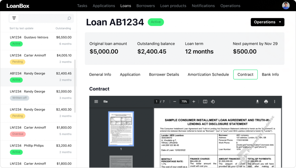 document management solution of HES Loanbox lending software