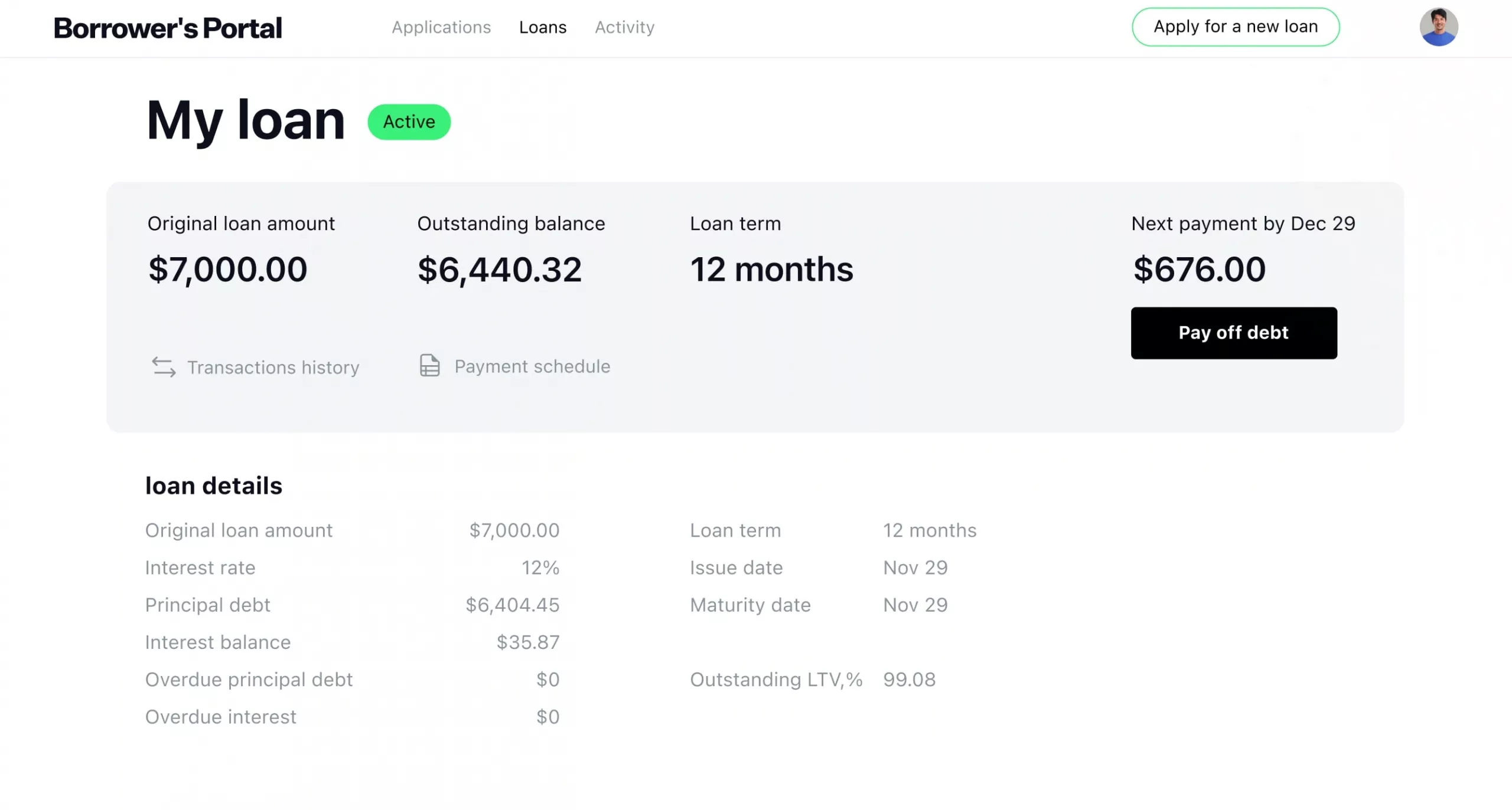 LoanBox Borrower's Portal